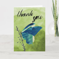 Butterfly thank you card