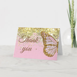 butterfly  thank you card