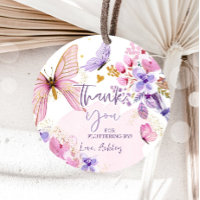 Butterfly Thank You Fluttering By Girl Birthday