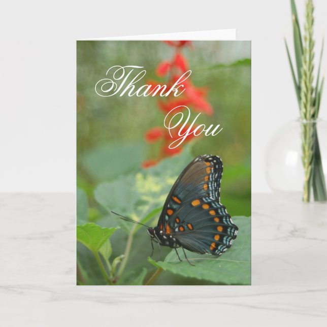 Butterfly Thank You Greeting Card (Front)