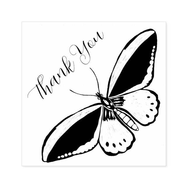 Butterfly Thank You Ink Stamp  (Imprint)