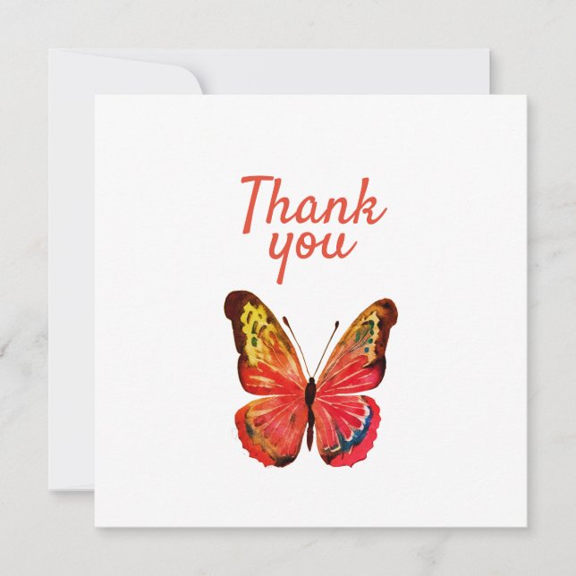 Butterfly Thank you Invitation (Front)