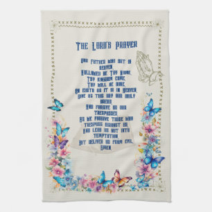 Butterfly The Lord's Prayer Tea Towel