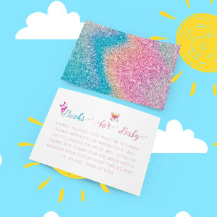 Butterfly Theme Baby Shower Book Request Enclosure Card