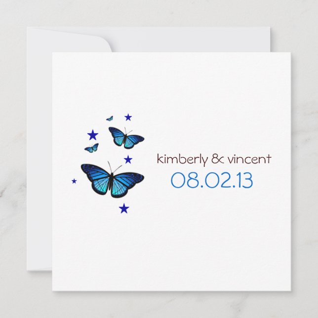 Butterfly Themed Wedding Invitation (Front)