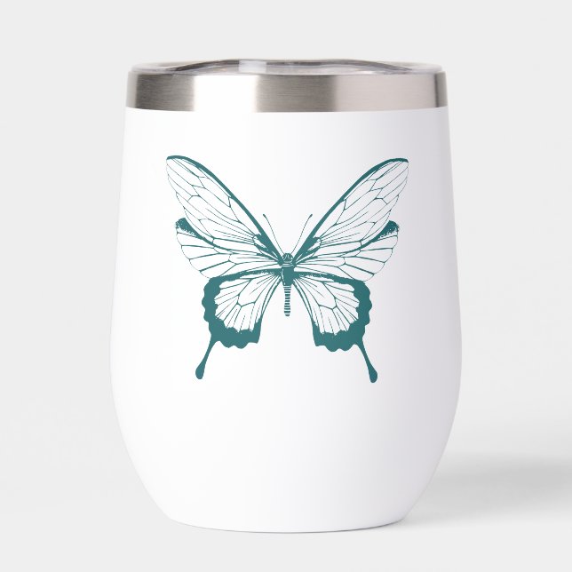 Butterfly Thermal Wine Tumbler (Back)