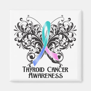 Butterfly Thyroid Cancer Awareness Magnet