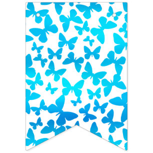 Butterfly Toss (Blue) Bunting