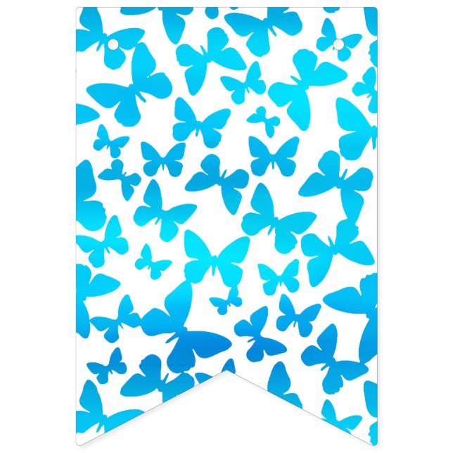 Butterfly Toss (Blue) Bunting (First Flag)