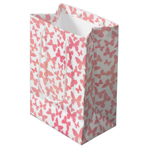 Butterfly Toss (Peach) Medium Gift Bag