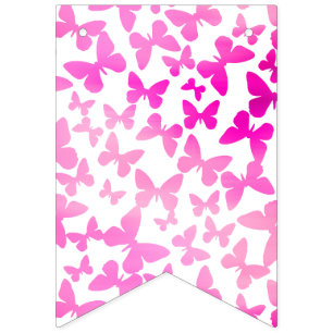 Butterfly Toss (Pink) Bunting