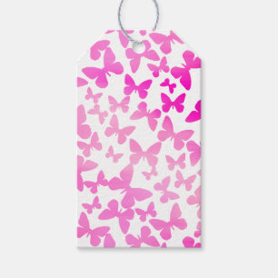 Butterfly Toss (Pink) Gift Tags