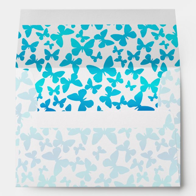 Butterfly Toss (Teal) Envelope (Back (Bottom))