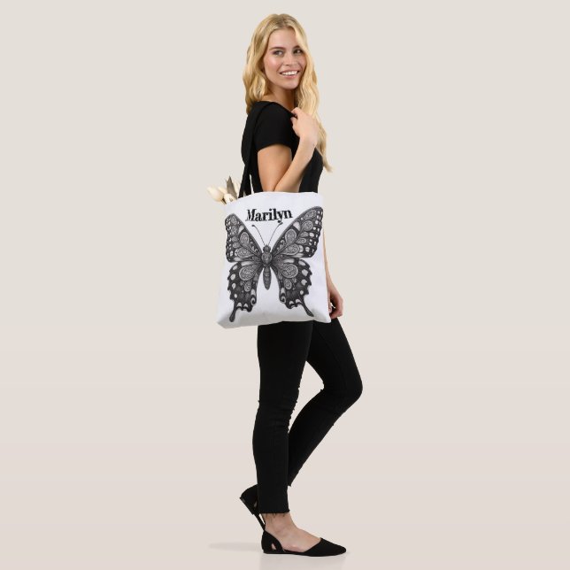 Butterfly Tote Bag, Cute Butterfly Bag (On Model)