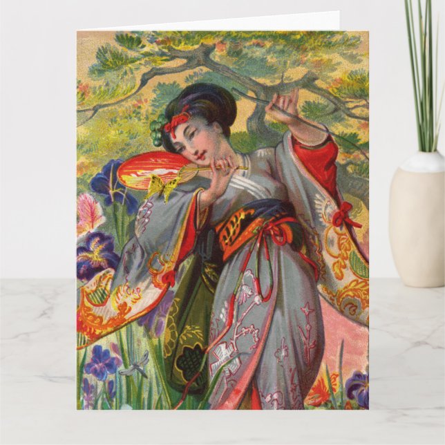 Butterfly Touch Big Greeting Card (Front)