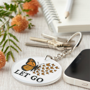 Butterfly Transforming into Tiny Butterflies  Key Ring