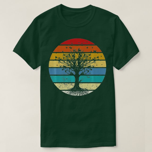 Butterfly Tree Beautiful Animal Butterflies Tree N T-Shirt (Design Front)
