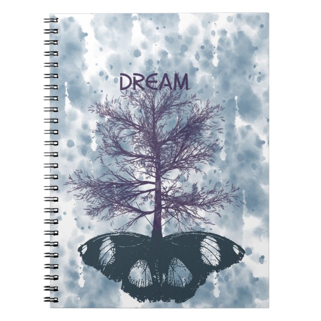Butterfly Tree Dream Spiral Notebook (Front)
