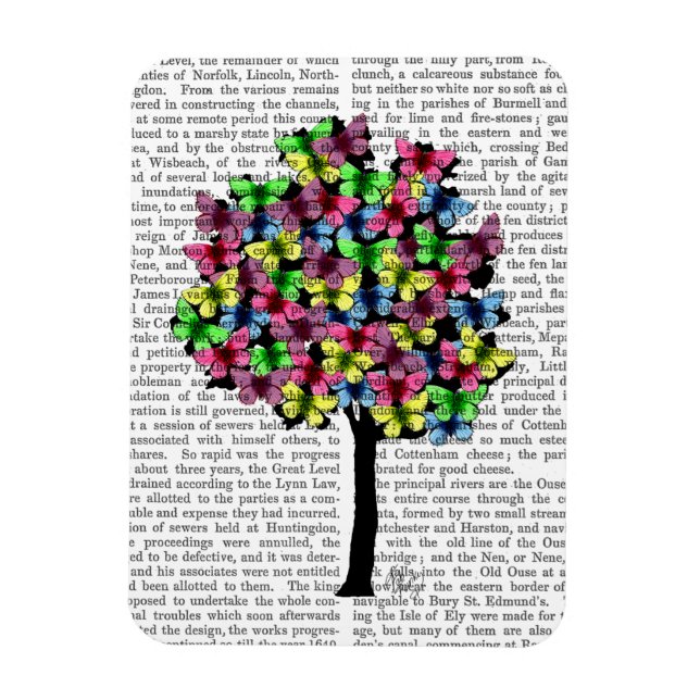 Butterfly Tree Magnet (Vertical)