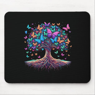 Butterfly Tree Nature Mouse Pad