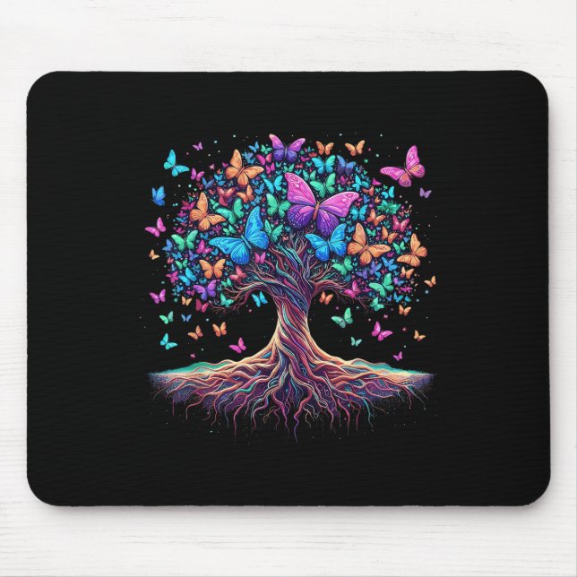 Butterfly Tree Nature  Mouse Pad (Front)