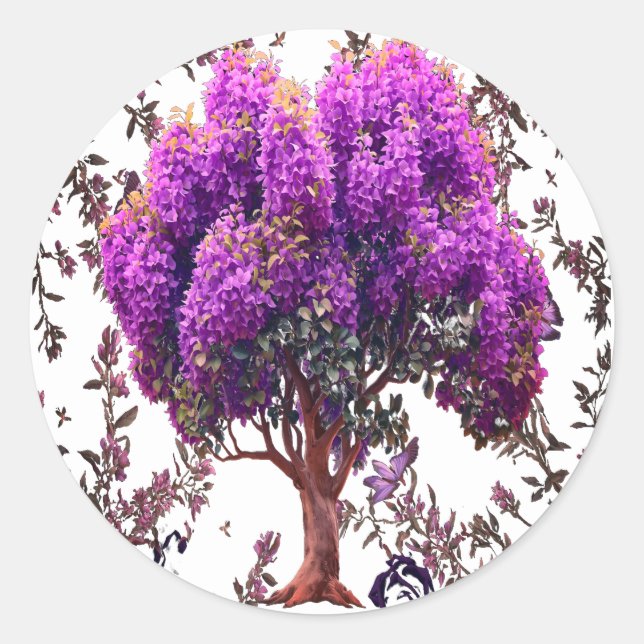 Butterfly Tree sticker – Botanical Aesthetic  (Front)