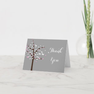 Butterfly Tree Sweet Thank You Greeting Fold Card