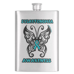 Butterfly/Tribal...Dysautonomia Hip Flask