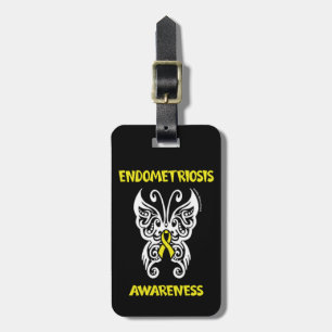 Butterfly/Tribal...Endometriosis Luggage Tag