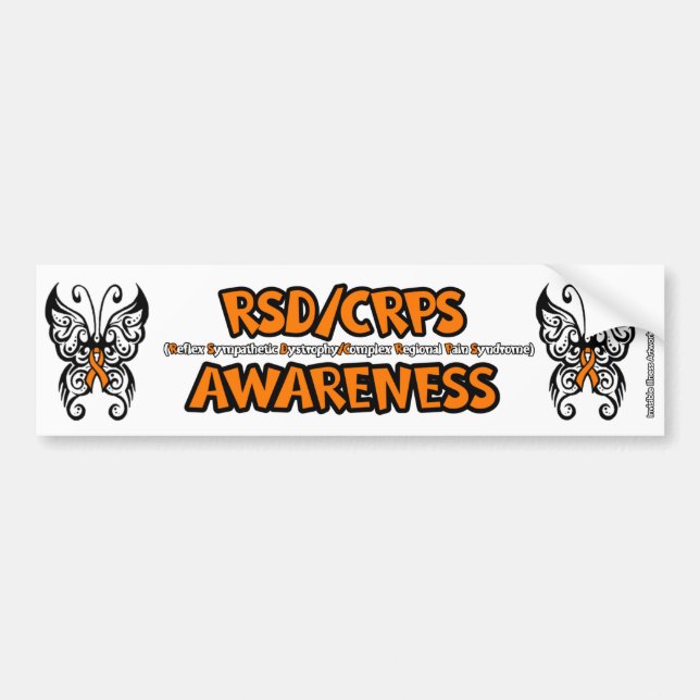 Butterfly Tribal...RSD/CRPS Bumper Sticker (Front)
