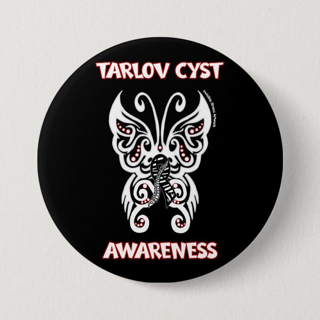 Butterfly/Tribal...Tarlov Cyst Button (Front)