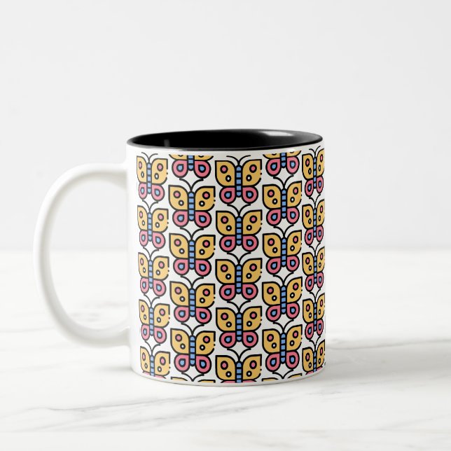 Butterfly Two-Tone Coffee Mug (Left)