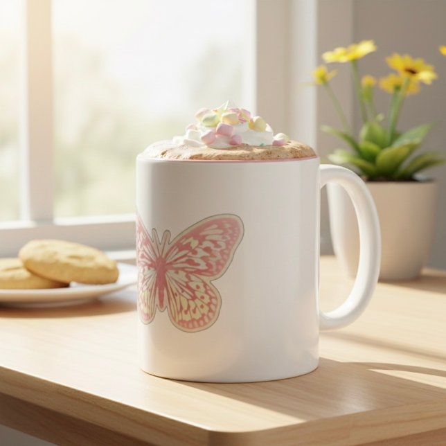 Butterfly Two-Tone Coffee Mug (Creator Uploaded)