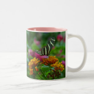 butterfly two-toned ceramic mug