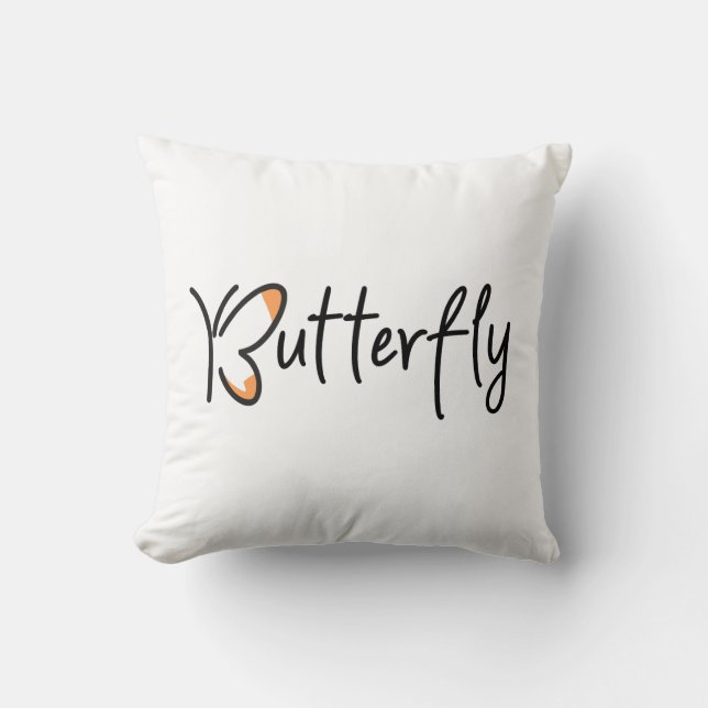 Butterfly Typography, Butterfly Cushion (Front)
