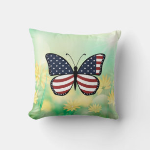 Butterfly USA Flag Sublimation-62615 Cushion