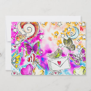 Butterfly Valentine Thank You Card