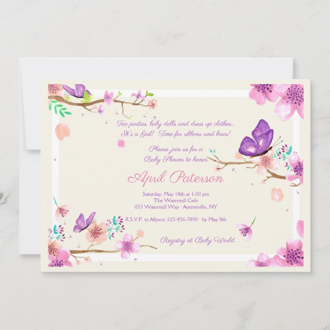 Butterfly Valley Invitation (Front)