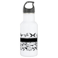 Butterfly Victorian Flourish Black White