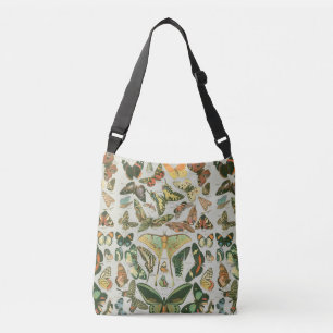 Butterfly Vintage Antique Butterflies Art Crossbody Bag