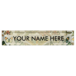 Butterfly Vintage Antique Butterflies Art Nameplate