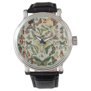 Butterfly Vintage Antique Butterflies Art Watch
