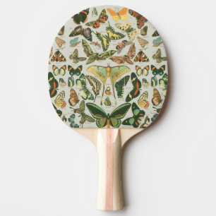 Butterfly Vintage Antique Butterflies Pattern Ping Pong Paddle