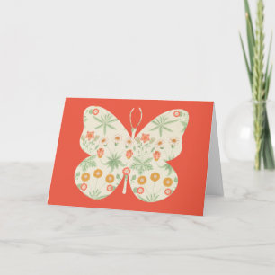 Butterfly Vintage Floral Card Series 9