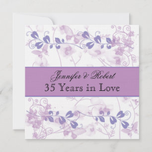 Butterfly Visions in Lilac Anniversary Invitation