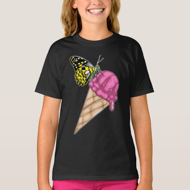 Butterfly Waffle ice cream T-Shirt (Front)