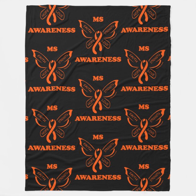 Butterfly/Warrior...MS Fleece Blanket (Front)