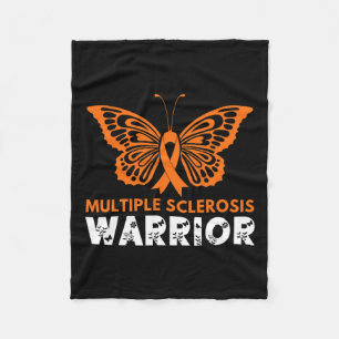 Butterfly Warrior Multiple Sclerosis Awareness Ora Fleece Blanket