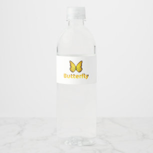 Butterfly Water Bottle Label
