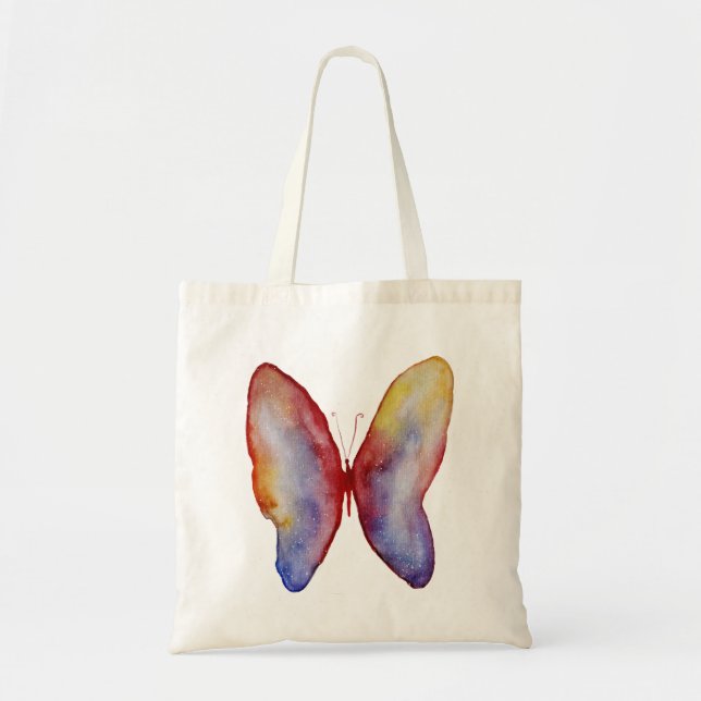 Butterfly Watercolor Art Budget Tote Bag (Front)
